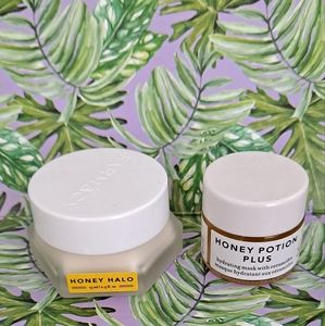 Honey Halo Face Moisturizer 15ML & Honey Plus Hidrating Mask 9g Travel Size Set.